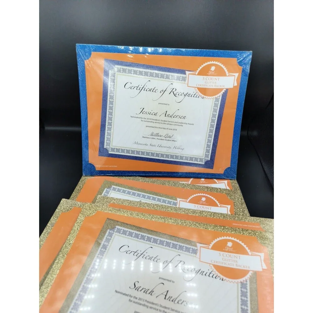 Great Papers! Glitter Certificate Backers, 12